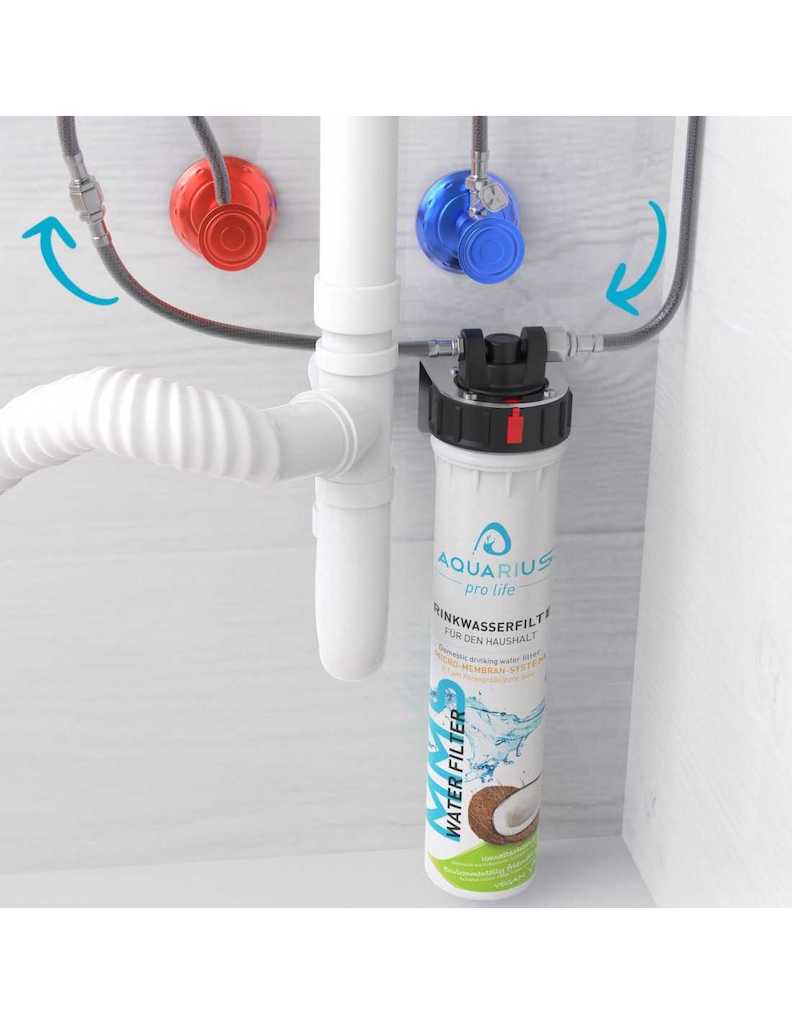Der leistungsstarke, mehrstufige Trinkwasserfilter filtert unter anderem ✓Mikroplastik ✓Pestizide ✓Asbest ✓Blei ✓Kupfer ✓Hormonrückstände ✓Glyphosat 